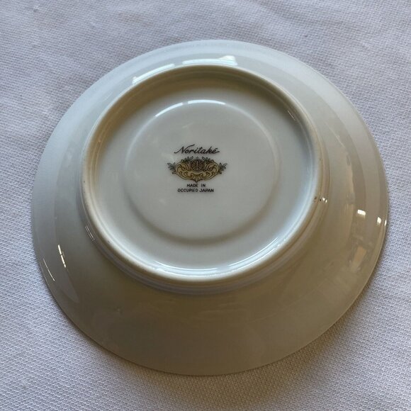 Noritake Occupied Japan Floral Gold Trim Saucer Plate - Picture 5 of 6